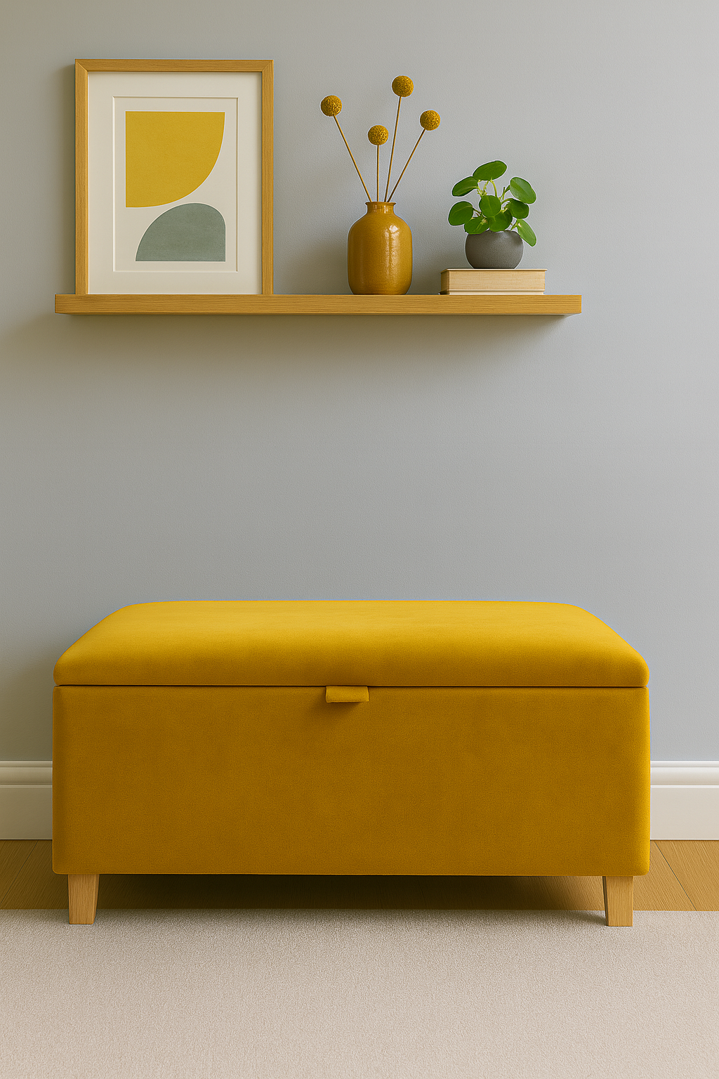 Storage Ottoman in Plush Velvet