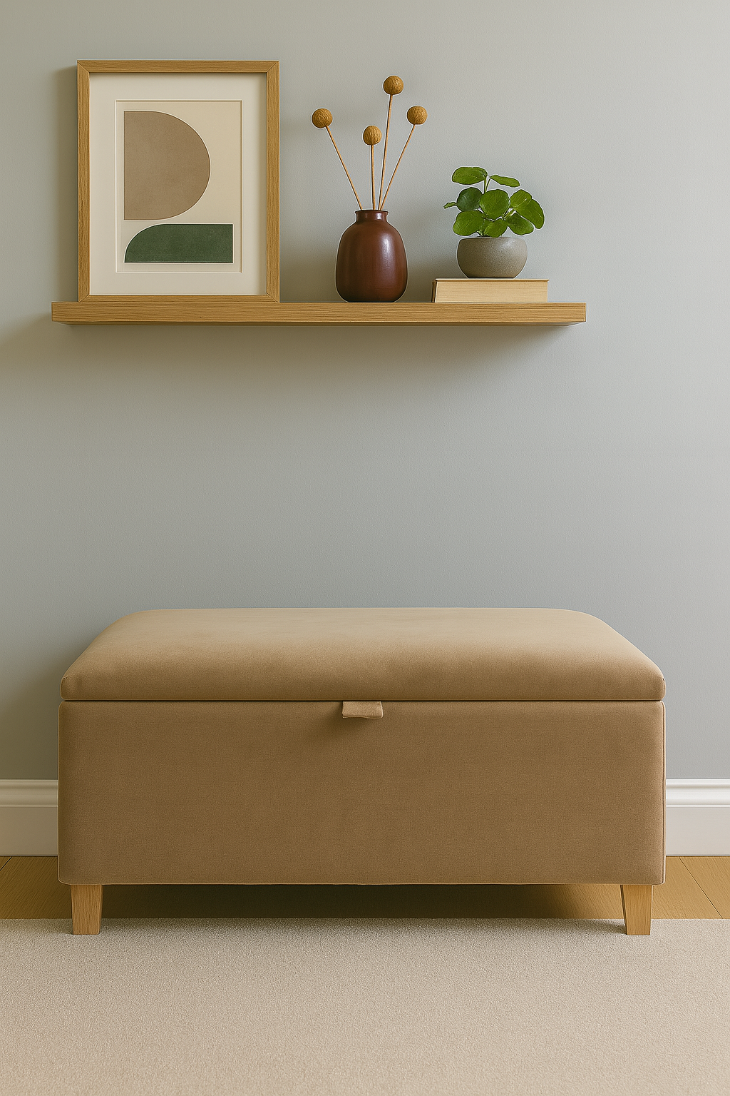 Storage Ottoman in Plush Velvet