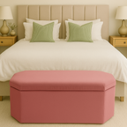 Octagon Storage Ottoman in Linwood Omega Velvets