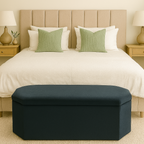 Octagon Storage Ottoman in Linwood Omega Velvets