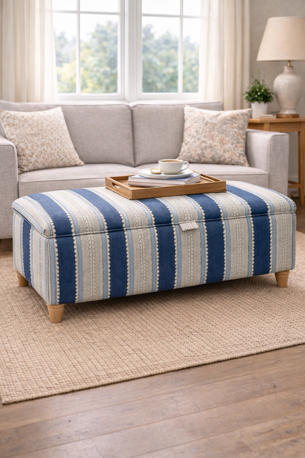 Letchworth Ottoman in Your Own Fabric