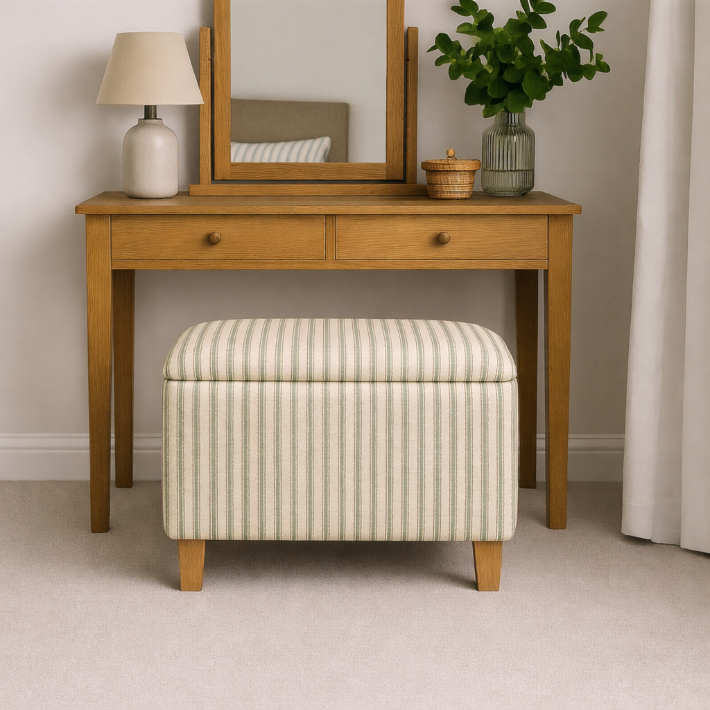 The Jesmond Stool: Ticking Stripe Collection
