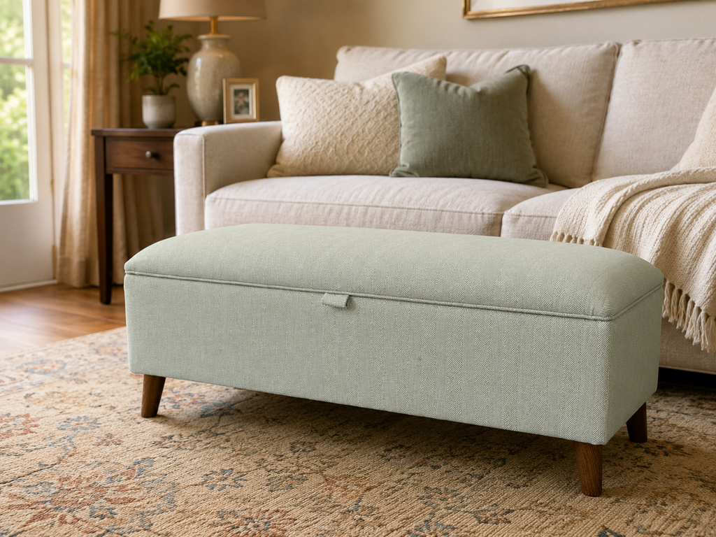 Letchworth Ottoman in Your Own Fabric