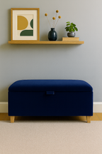 Storage Ottoman in Plush Velvet
