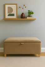 Storage Ottoman in Plush Velvet