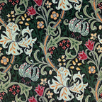 William Morris Golden Lily Dark Velvet Nocturn Fabric