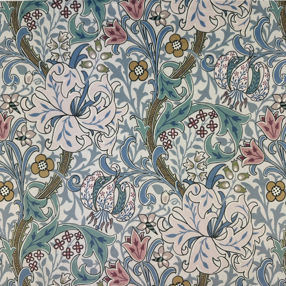 William Morris Golden Lily Light Velvet Haze Fabric