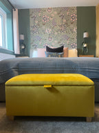 Storage Ottoman in Plush Velvet