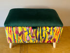 Storage Ottoman in Mix and Match Floral Print Velvets