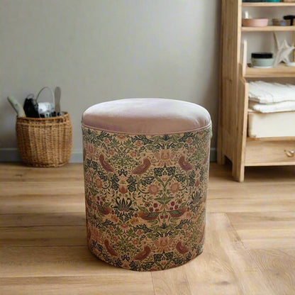 Dressing table stool in Vintage William Morris Strawberry Thief