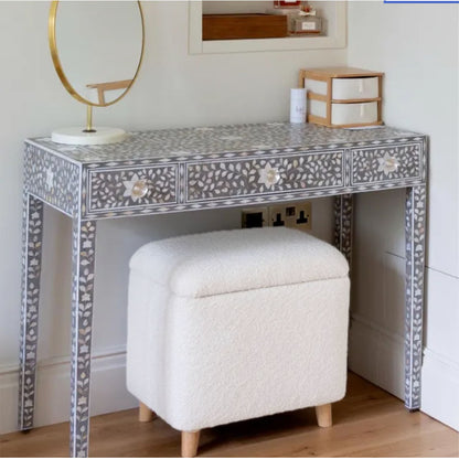 Boucle Dressing Table Stool