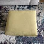 Flush olive green plush velvet smooth footstool