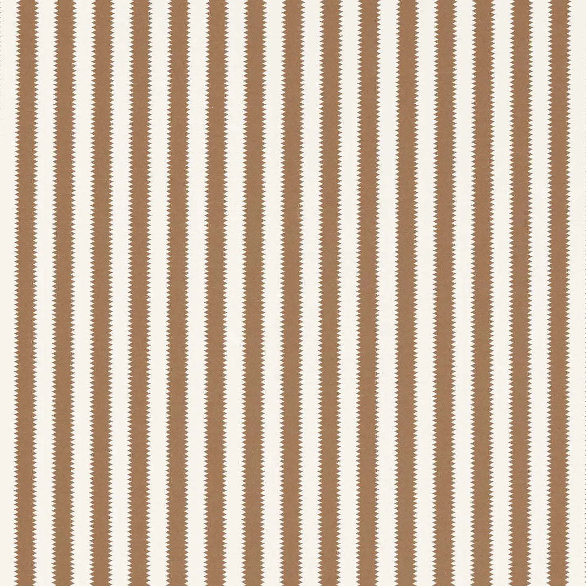 A repeating vertical stripe pattern with alternating warm brown and off-white zigzag stripes.