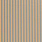 A close-up of a striped fabric pattern with alternating vertical stripes in muted blue-gray and warm tan, separated by narrow zigzag lines.