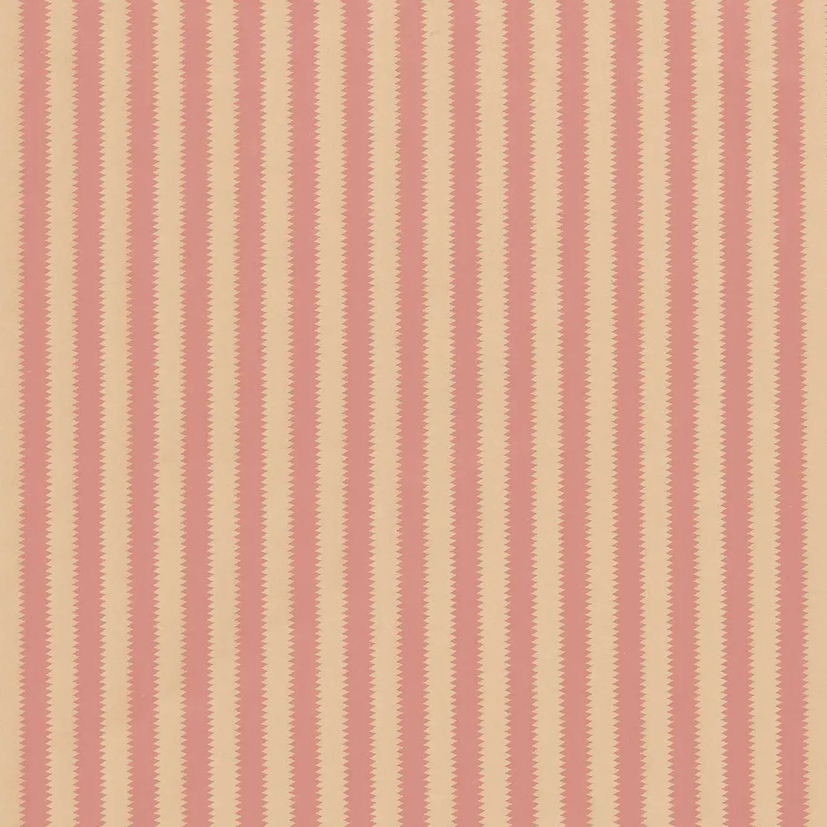 A repeating vertical stripe pattern with alternating dusty pink and warm beige zigzag stripes.