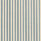 A close-up of a striped fabric pattern featuring vertical stripes in muted blue-gray and warm cream with a fine zigzag texture.