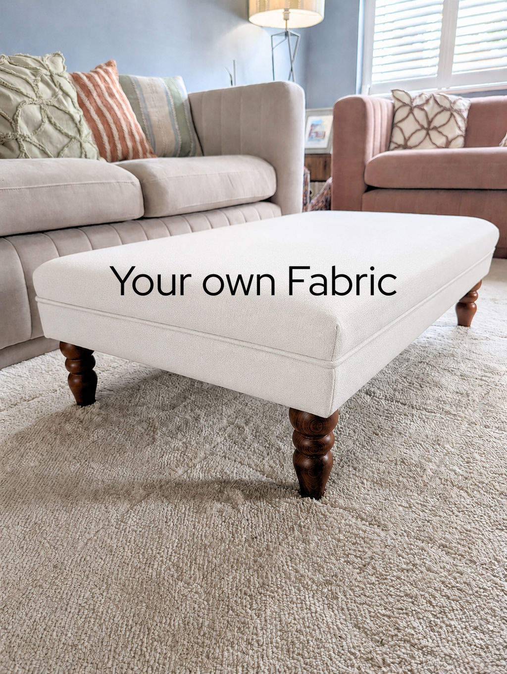 Winton Ottoman in Your Own Fabric