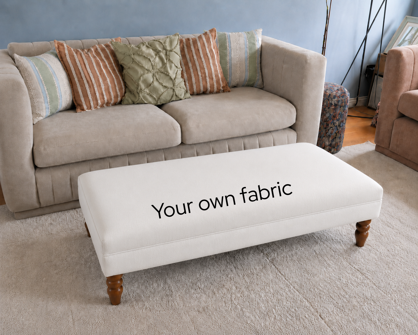 Winton Ottoman in Your Own Fabric